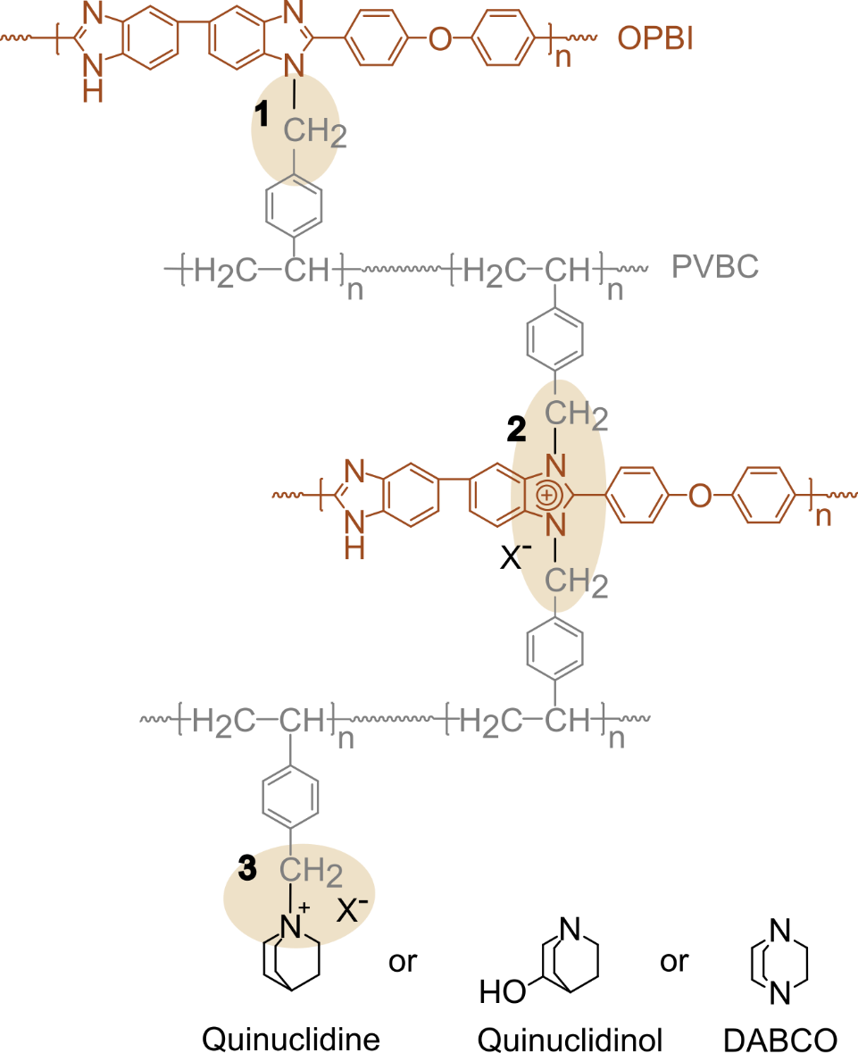 Performance of quaternized polybenzimidazole-cross-linked poly(vinylbenzyl chloride) membranes for application in HT-PEMFCs